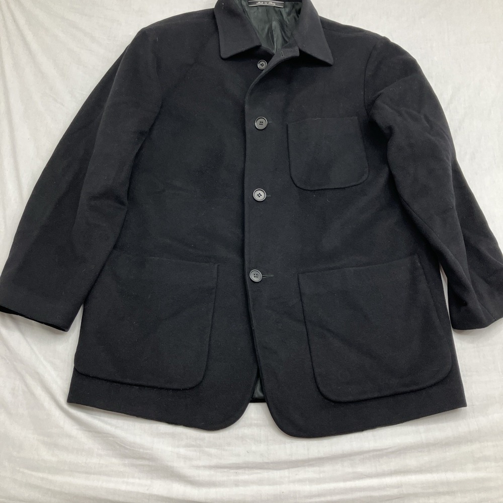 Movements Coat Men's Gray Wool Cashmere Overcoat Italy Size See Measurements